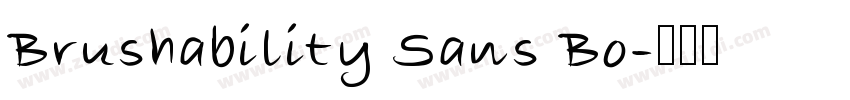 Brushability Sans Bo字体转换